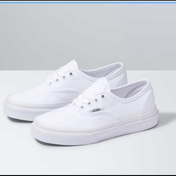 Kids Authenic Vans in True White - Picture 1 of 5